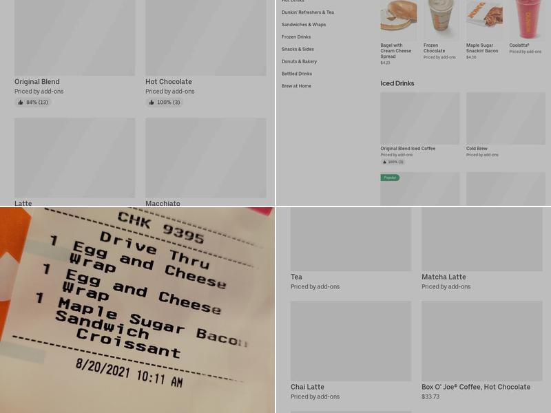 Dunkin' Menu