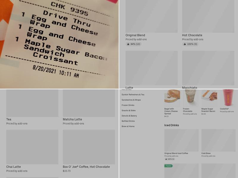 Dunkin' Menu
