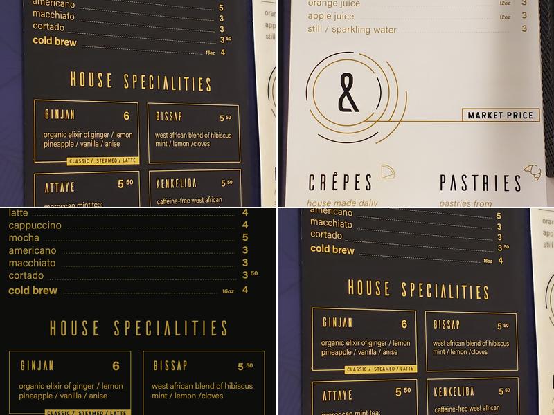 Ginjan Cafe Menu