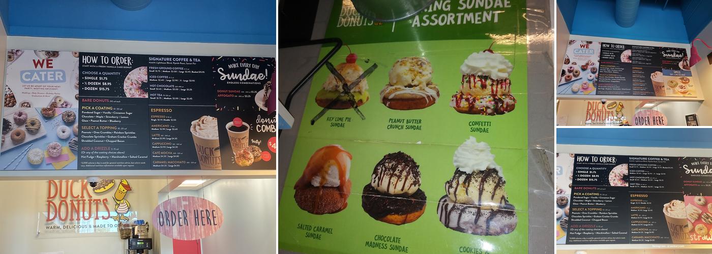 Duck Donuts Menu