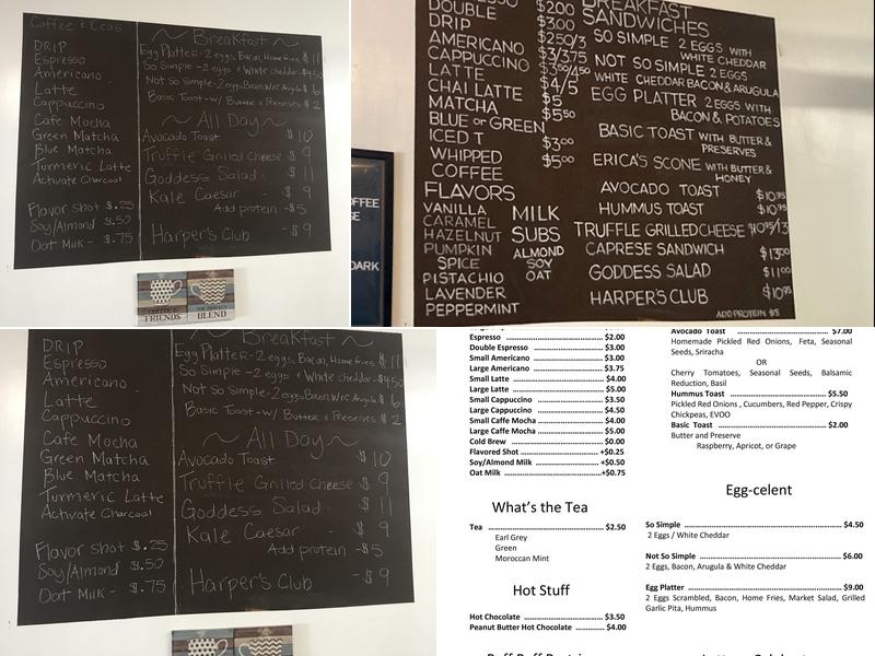 Harper's Cafe Menu
