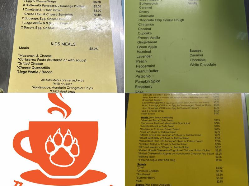 Howland Bean Menu