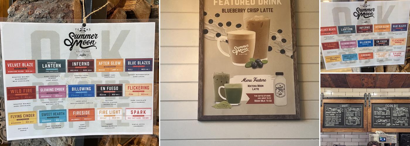 Summer Moon Coffee Menu