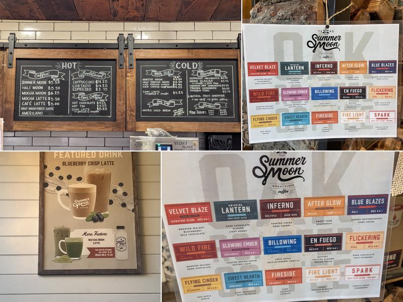 Summer Moon Coffee Menu