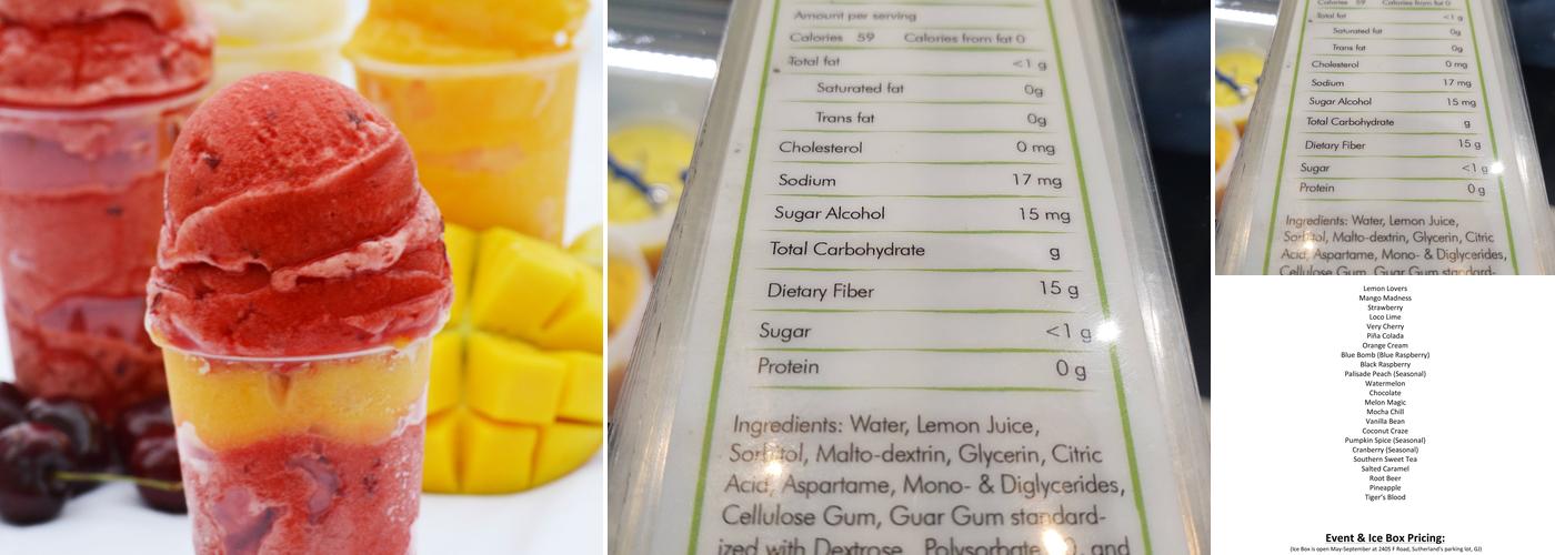 Gelu Italian Ice Menu