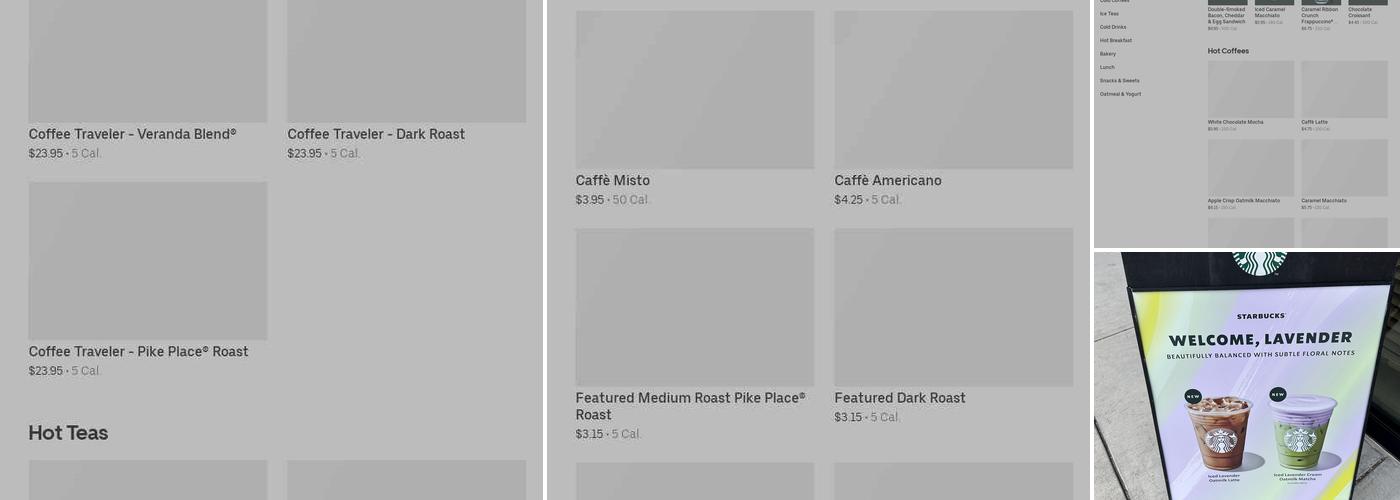 Starbucks Menu