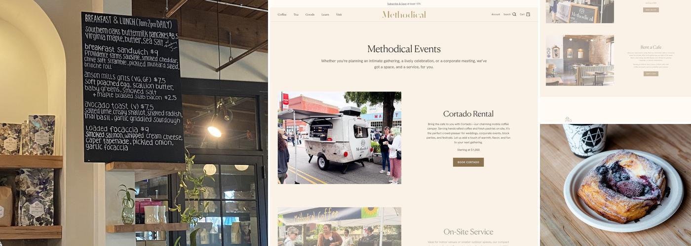 Methodical Coffee Menu