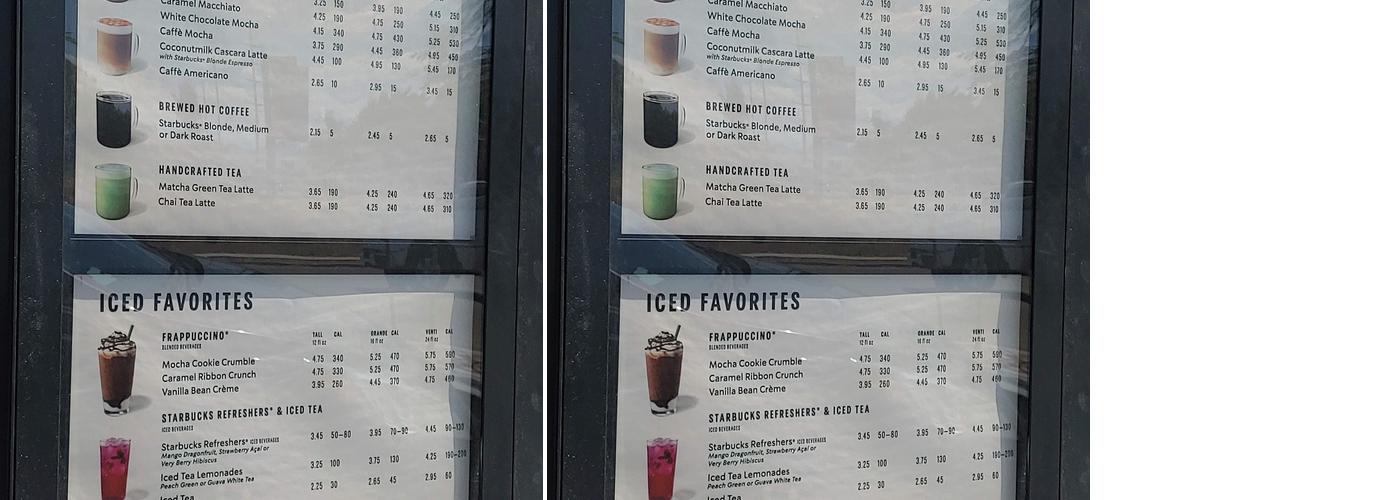 Starbucks Menu