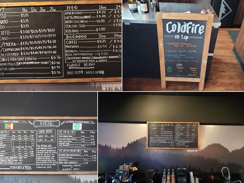 Dark Pine Coffee Menu