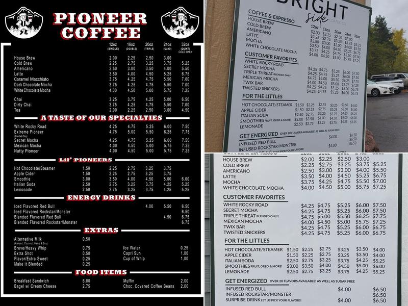 Bright Side Coffee Co. Menu
