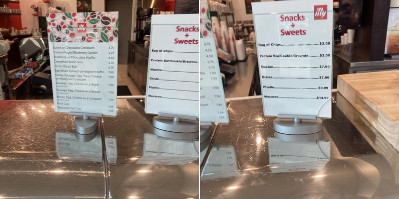 illy Menu