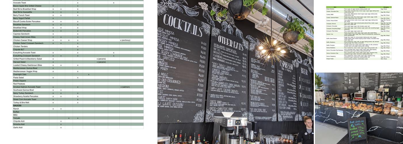 Grace Coffee Co. Menu