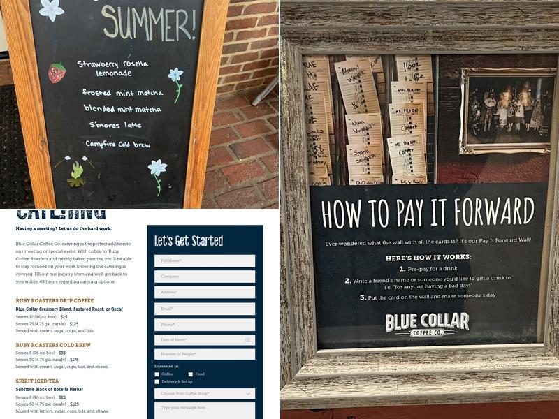 Blue Collar Coffee Co. Menu