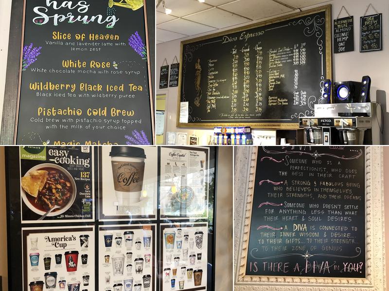 Diva Espresso Menu