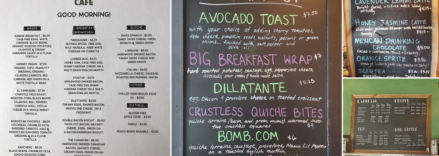 Refuel Cafe Menu