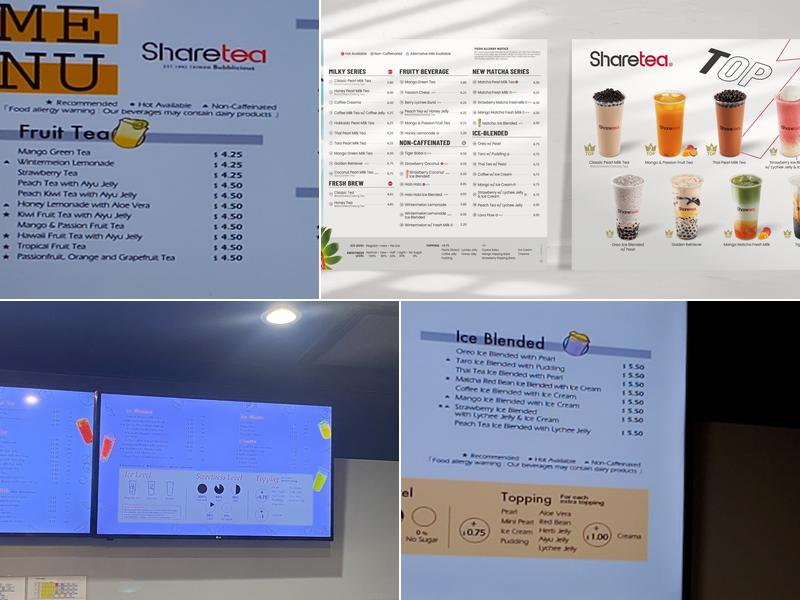 Sharetea Menu