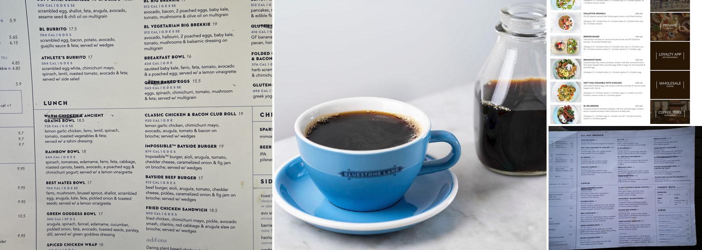 Bluestone Lane Los Altos Café Menu