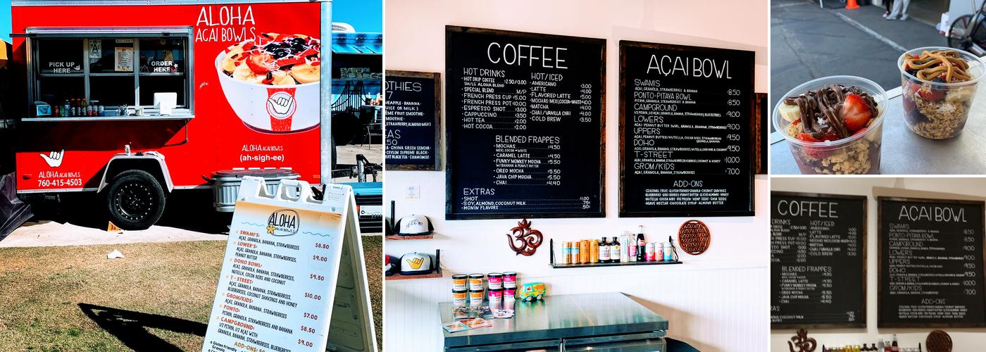 Alohana Acai Bowls & Coffee Menu
