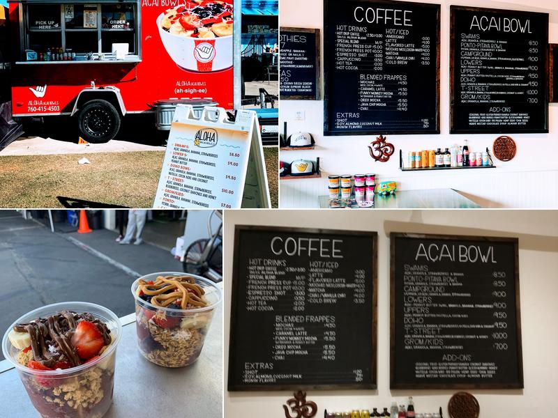 Alohana Acai Bowls & Coffee Menu