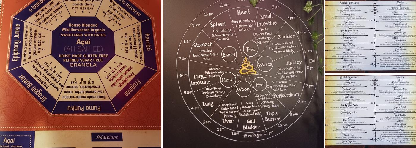 Roxa Hammock Cafe Menu