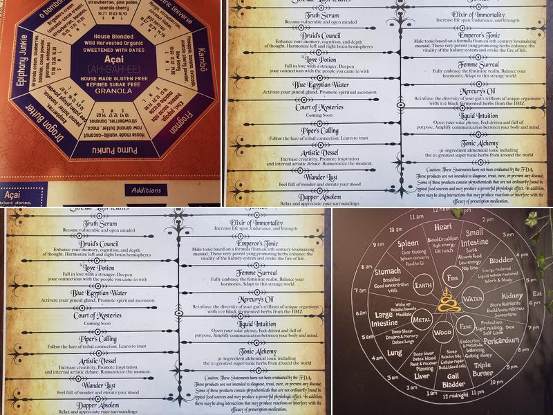Roxa Hammock Cafe Menu