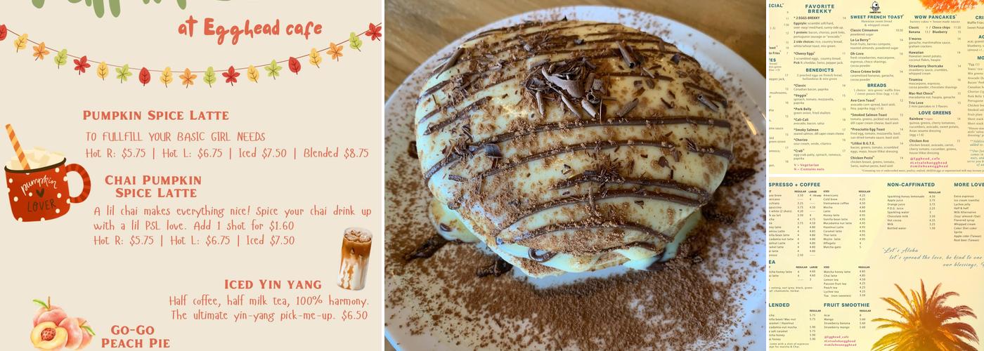 Egghead Cafe Menu