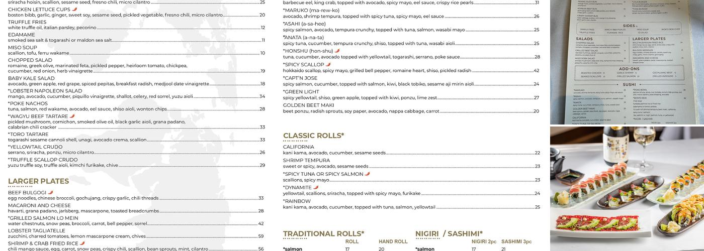LoLa 41 Palm Beach Menu