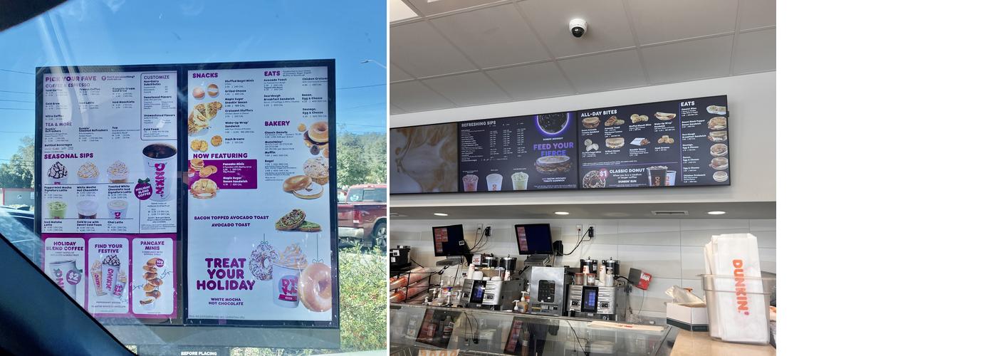 Dunkin' Menu