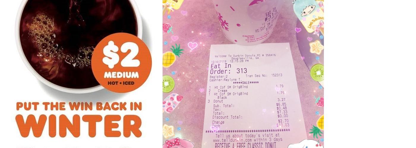 Dunkin' Menu