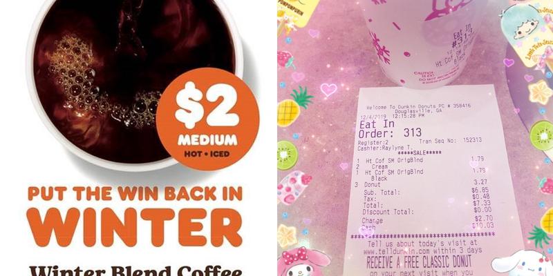 Dunkin' Menu