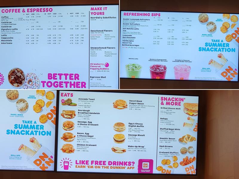 Dunkin' Menu