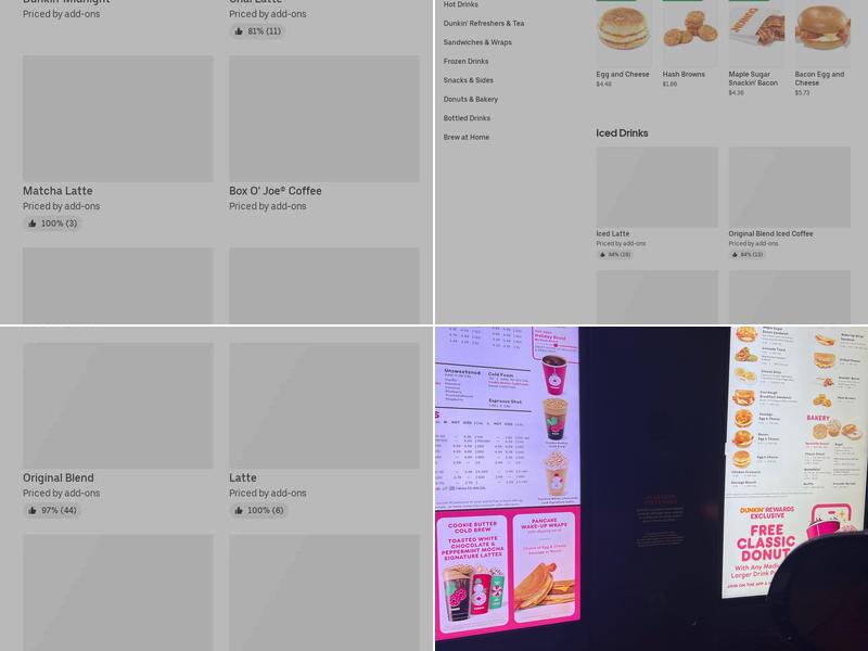 Dunkin' Menu