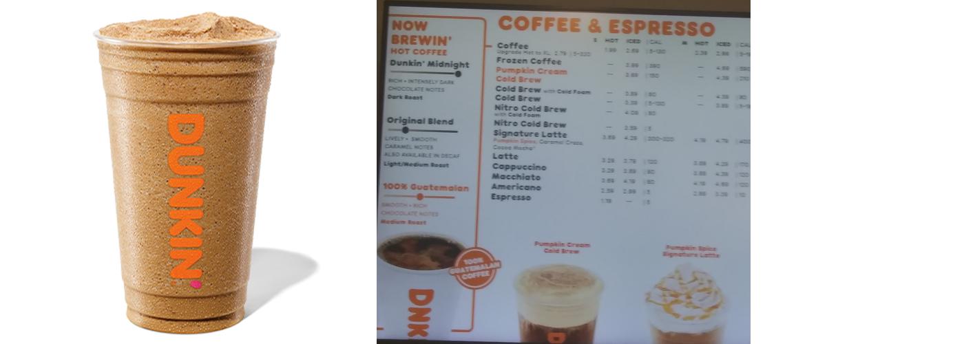 Dunkin' Menu