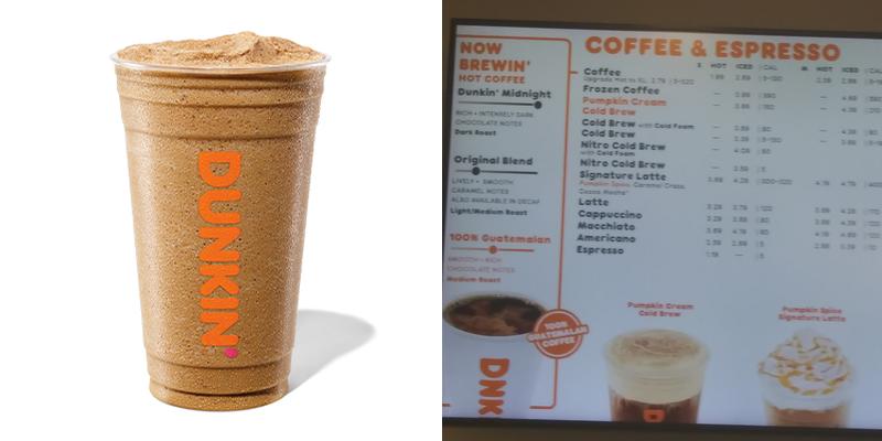 Dunkin' Menu