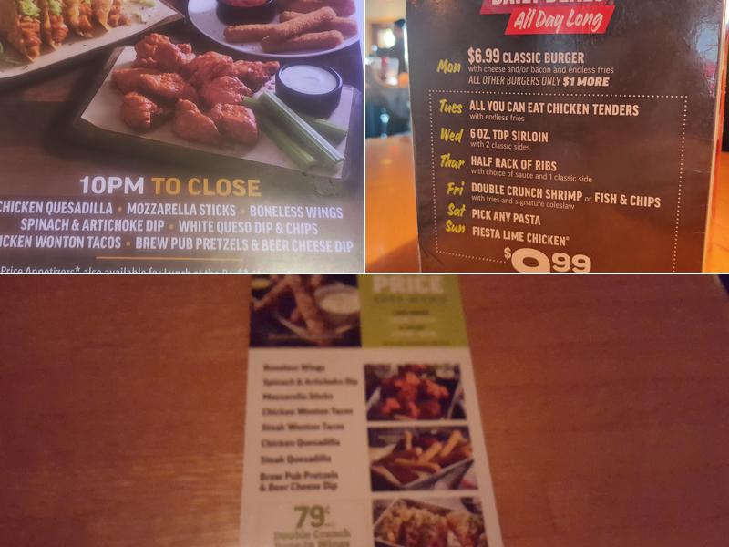 Applebee's Grill + Bar Menu