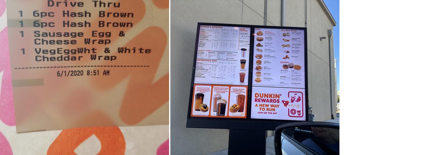 Dunkin' Menu