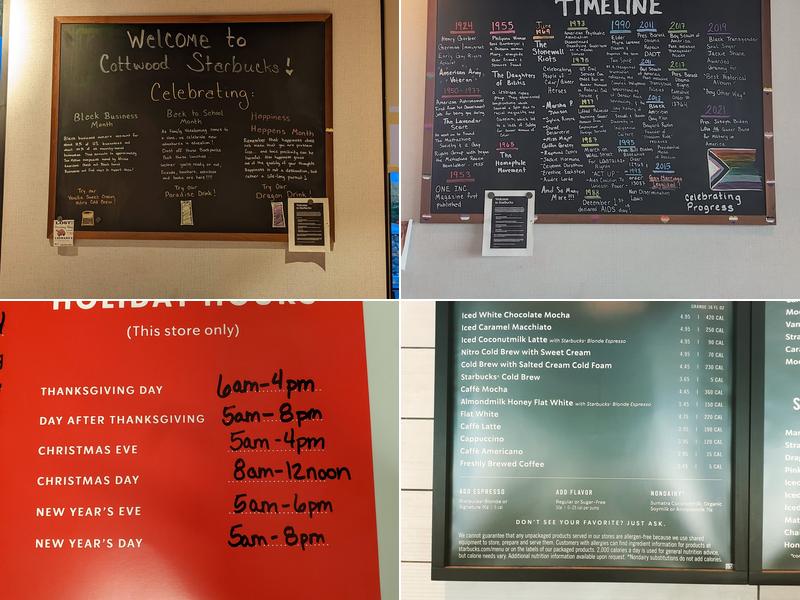 Starbucks Menu
