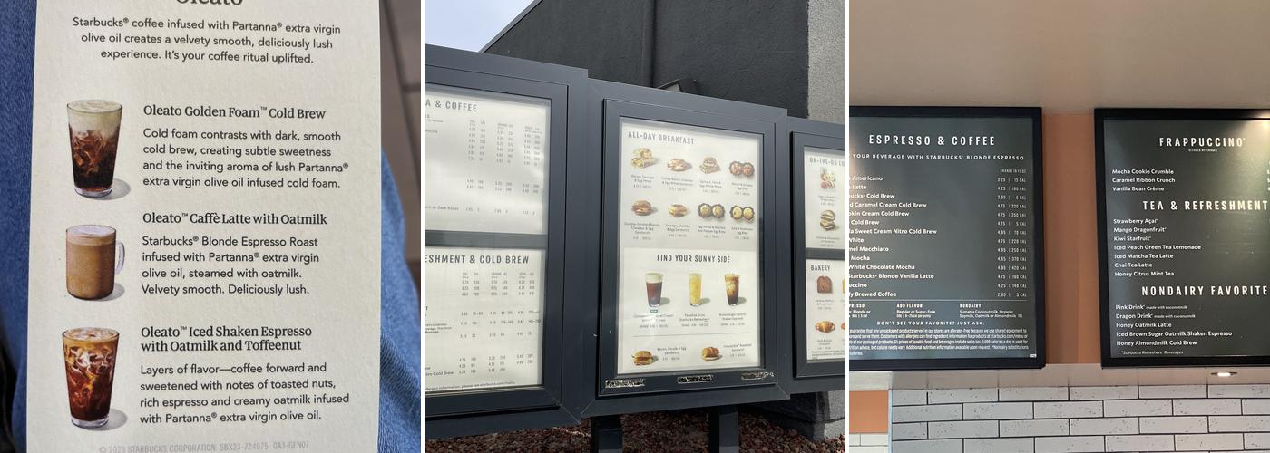 Starbucks Menu