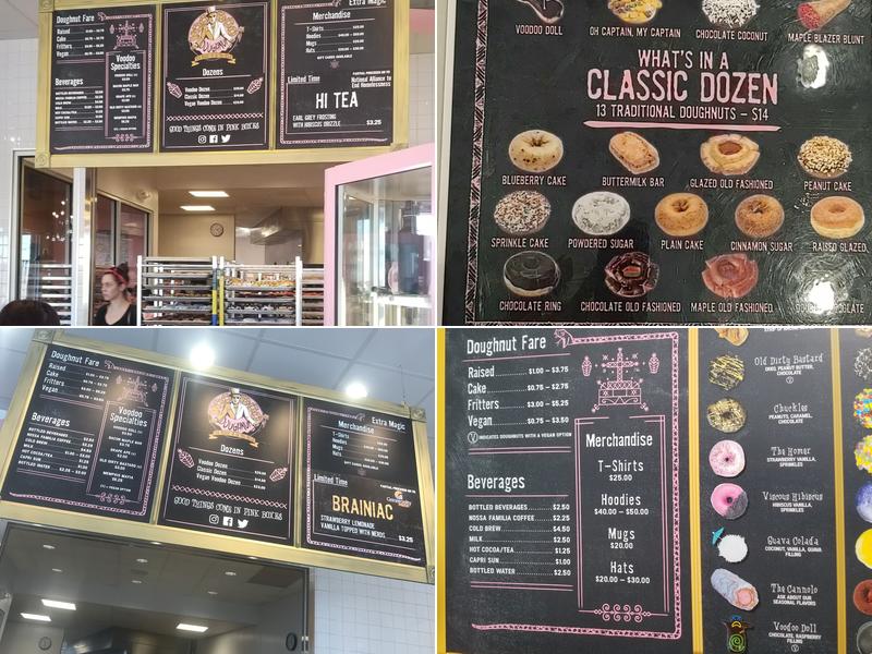 Voodoo Doughnut Menu