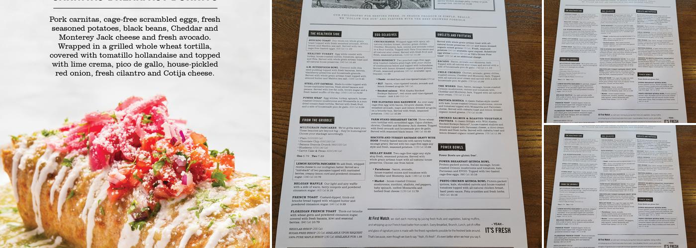 First Watch Menu