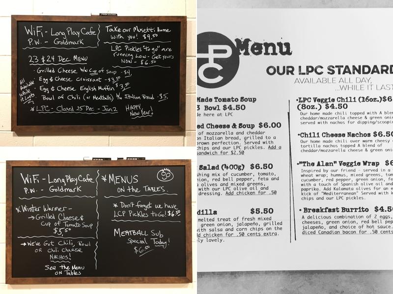Long Play Café Menu