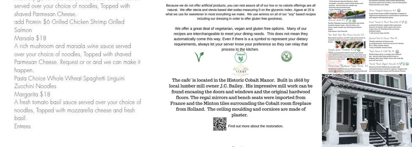 Elizabeth Esther Cafè Menu