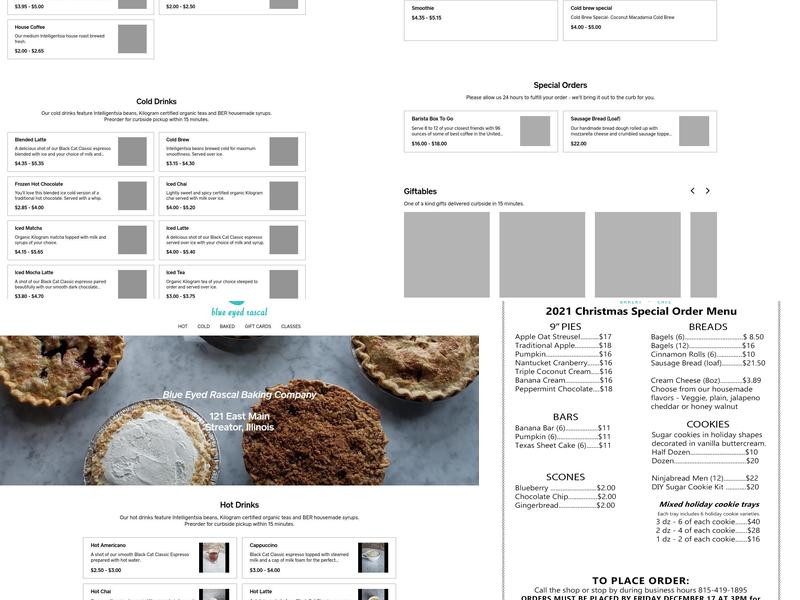 Blue Eyed Rascal Baking Co. Menu