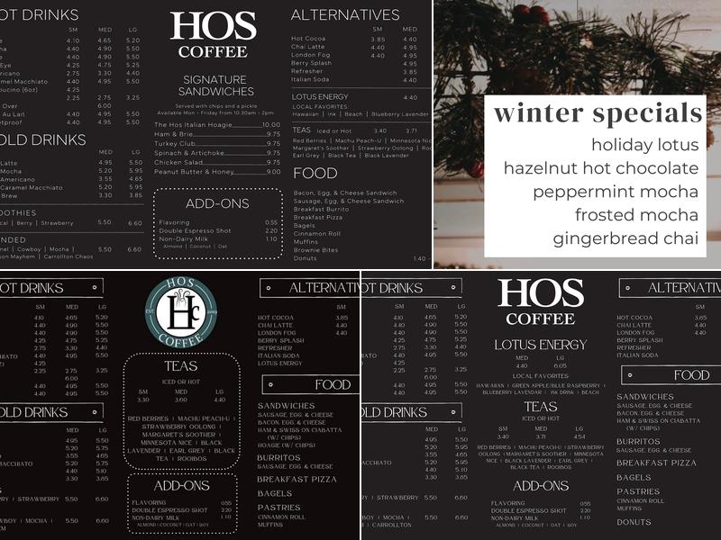 Hos Coffee Menu