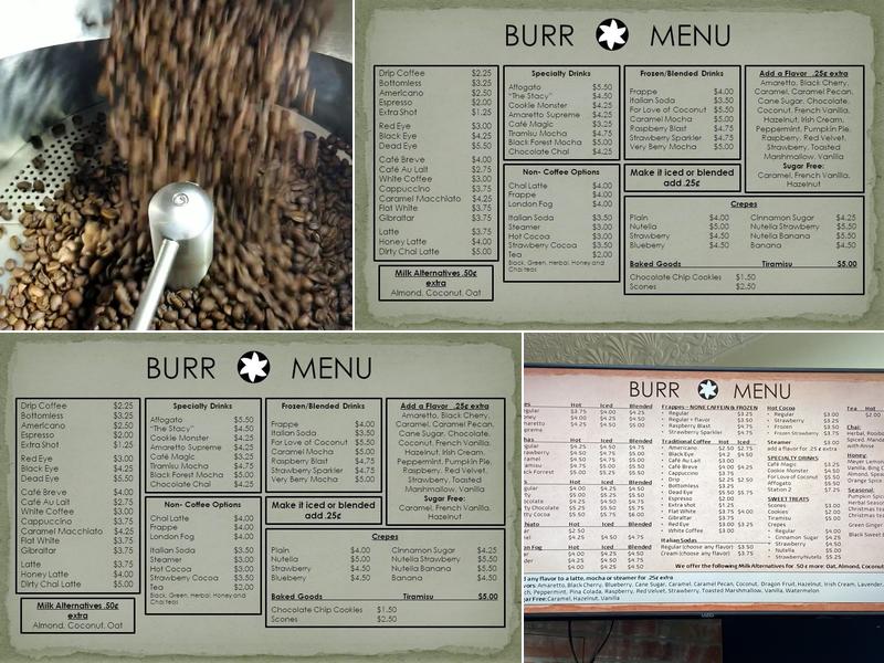Burr Roasters & Cafe Menu