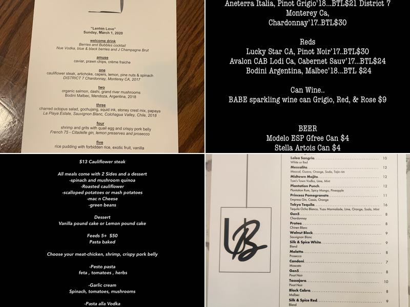 Urban Cafe Menu