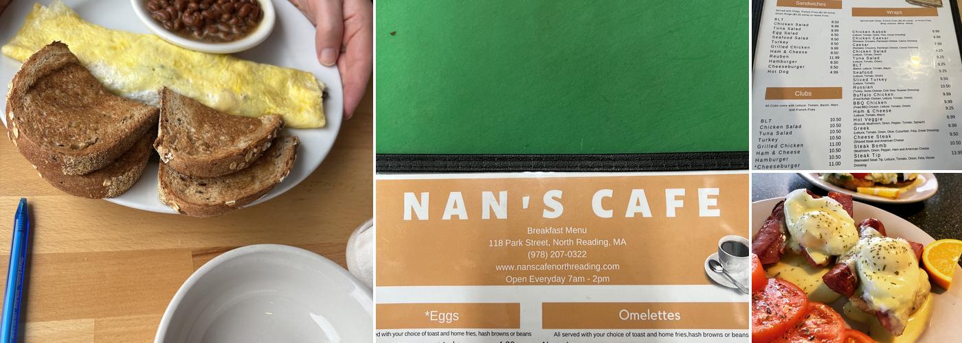 Nan's Cafe Breakfast & Lunch Menu