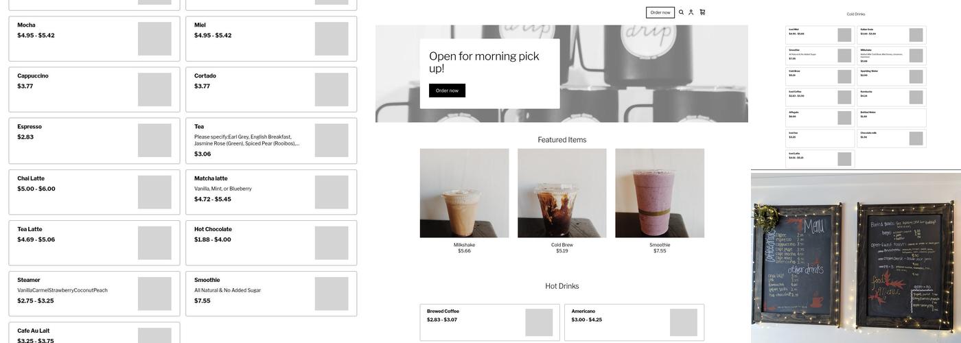 Drip Menu