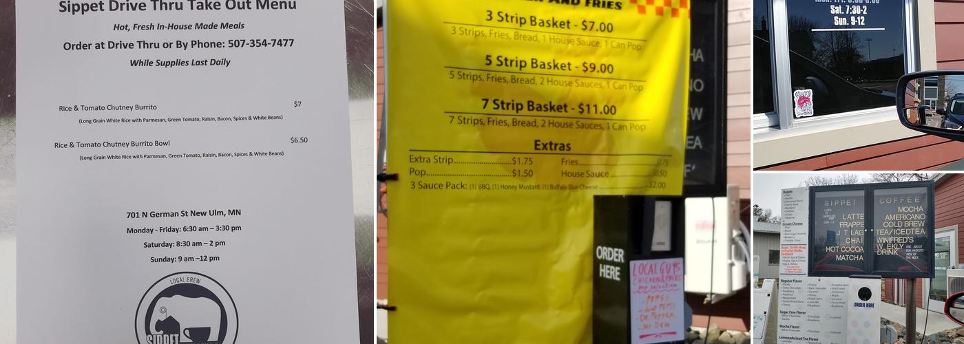 Sippet Coffee & Bagels Menu