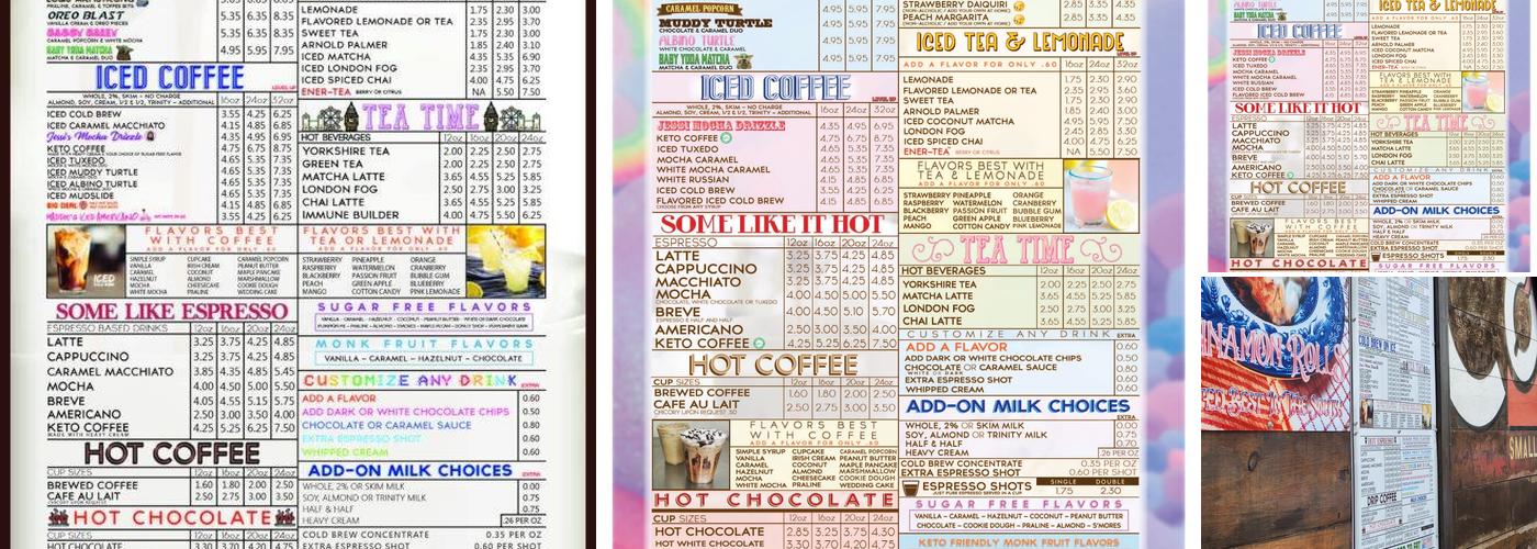 Small Coffee Big Taste Menu